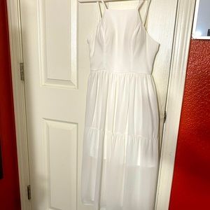 Midi dress in white
